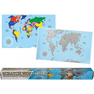 Mapa Świata - Kolorowa Zdrapka - Wersja Angielska
