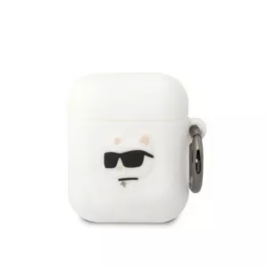 Karl Lagerfeld Silicone NFT Choupette Head 3D - Etui AirPods 1/2 gen (biały)