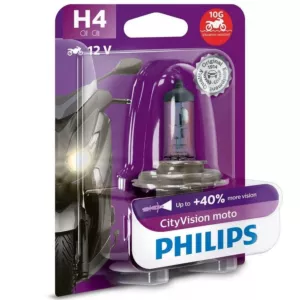 Żarówka H4 PHILIPS CityVision Moto +40% 12V 60/55W