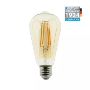 Blaupunkt Żarówka LED Filament E27 ST64 8W Amber Glass Ściemnialna