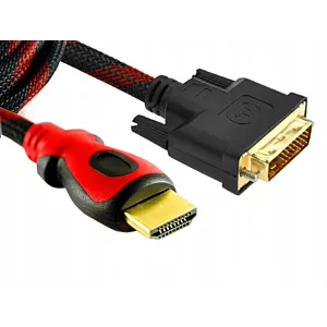 MOCNY KABEL ADAPTER DVI HDMI DVI-D 24+1 MM FULL HD