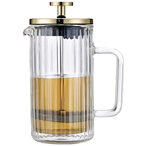 ZAPARZACZ DO KAWY HERBATY SZKLANY 350ML FRENCH PRESS ZŁOTY KLAUSBERG KB-7759