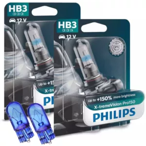 Żarówki HB3 PHILIPS X-treme Vision Pro150 + W5W