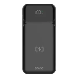 Powerbank 10000 mAh Indukcja Savio BA-09 Czarny