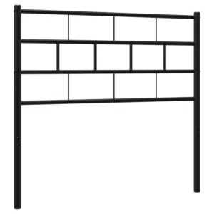 Metalowe wezgłowie, czarne, 75 cm