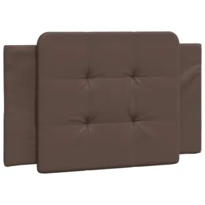 Poduszka na wezgłowie, brązowa, 80 cm, sztuczna skóra