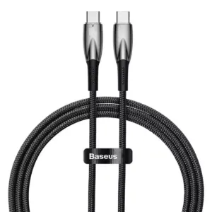 Kabel USB-C do USB-C Baseus Glimmer, 100W, 1m (czarny)