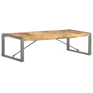 Stolik kawowy, 140 x 70 x 40 cm, surowe drewno mango