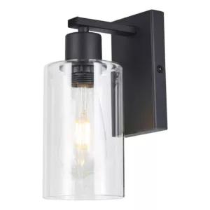 Kinkiet Miu Wall Light Matt Black Glass