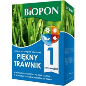 BIOPON,,NAWÓZ PIĘKNY TRAWNIK PRZEDWIOŚNIE 2 KG GRANULAT