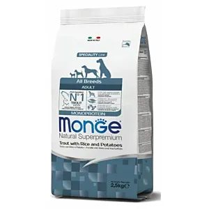 Monge Monoprotein Pstrąg z ryżem 2,5kg