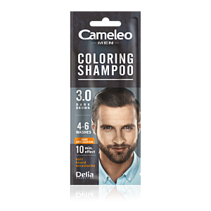 DELIA Męski szampon koloryzujący, szamponetka CAMELEO MEN, 15ml 3.0 CIEMNY BRĄZ
