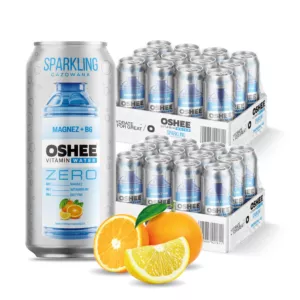 24x OSHEE Vitamin Water Sparkling magnez + B6 ZERO cytryna pomarańcza 500 ml