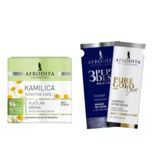 Afrodita Camomile Krem Nawilżający 50ml + 2 Próbki