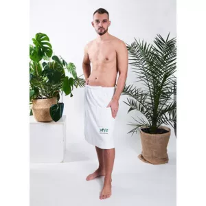 Kilt męski pareo do sauny 100% naturalna bawełna Yeye Ecru L/XL