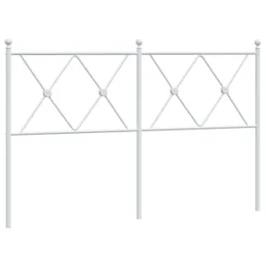 Metalowe wezgłowie, białe, 137 cm