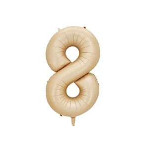 Balon foliowy "cyfra 8", beżowa, 100 cm [balon na hel, cyfra duża, urodziny]