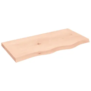 Półka, 80x40x(2-4) cm, surowe lite drewno dębowe