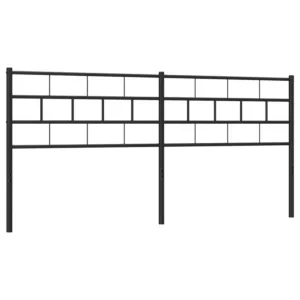 Metalowe wezgłowie, czarne, 200 cm