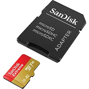 KARTA SANDISK EXTREME microSDXC 256 GB 190/130 MB/s A2 C10 V30 UHS-I U3