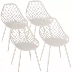 4 x Krzesło ARANDA białe + nogi kolor