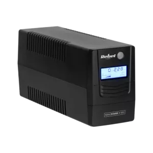 ZASILACZ AWARYJNY KOMPUTEROWY UPS REBEL MODEL NANOPOWER PLUS 650 ( OFFLINE, 650VA / 360W , 230 V , 50HZ , LCD , USB , RJ45 )