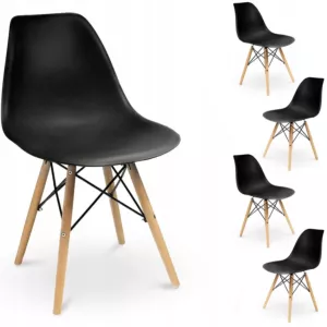 4 x Krzesło EVA czarne (ikeabox)