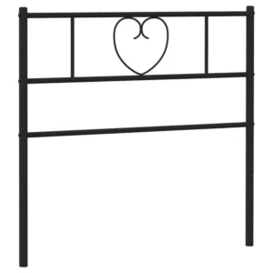 Metalowe wezgłowie, czarne, 75 cm