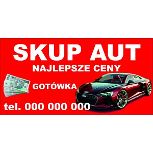 Baner Reklamowy Skup Samochodów Aut 2m x 1m