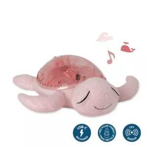 Projektor Z Pozytywką - Żółw Podwodny Różowy Eco - Cloud B® Tranquil Turtle™