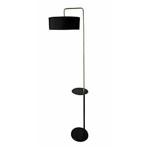 IMPACT LAMPA PODŁOGOWA CZARNY+ZŁOTY MATOWY 1X40W E27 ABAŻUR CZARNY