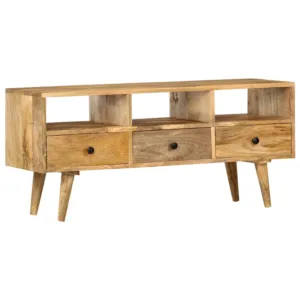 Szafka pod TV, 110 x 36 x 50 cm, lite drewno mango
