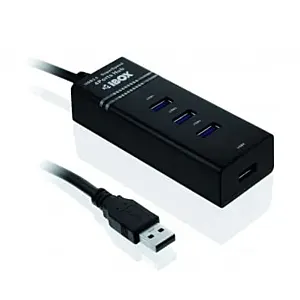 Hub IBOX USB 3.0 CZARNY 4-PORTY IUH3FB (4x USB 3.0; kolor czarny)