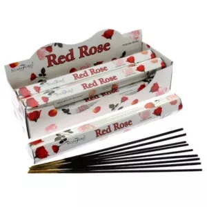 Kadzidełka - Stamford Premium Hex - CZERWONA RÓŻA Red Rose - 20 szt