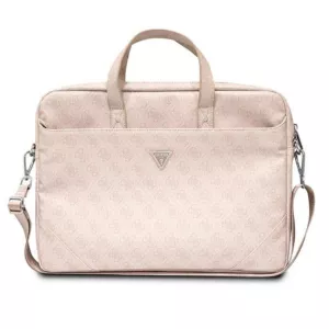 Guess Saffiano 4G Triangle Logo Computer Bag – Torba na notebooka 16” (różowy)