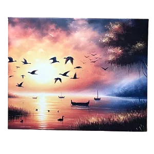 Obraz obrazy na ścianę do salonu sypialni ptaki nad wodą