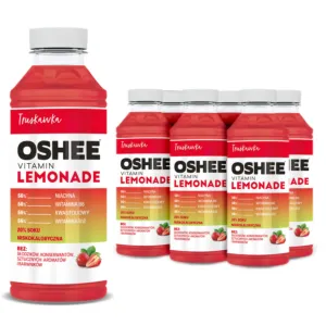 6x OSHEE Vitamin Lemonade truskawka 555 ml