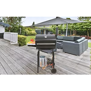 Grill węglowy ogrodowy z pokrywą SOLIDNY, WYTRZYMAŁY, Lund Ruszt 47 cm