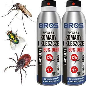 BROS - spray na komary i kleszcze 50% DEET 90ml - 2 szt.