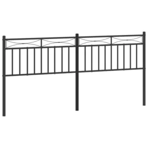 Metalowe wezgłowie, czarne, 193 cm