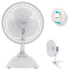 Wentylator 15 cm z klipsem + podstawa Adler AD 7317