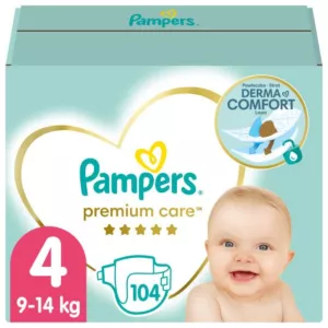 Pieluszki dla dzieci 9-14 kg Pampers Premium Care Rozmiar 4 104 szt.