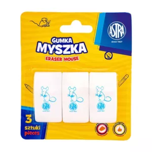 Gumka myszka Astra 3 szt.