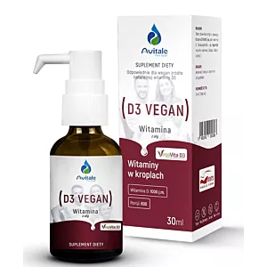 AVITALE WITAMINA D3 VEGAN 1000 IU KROPLE 30ML