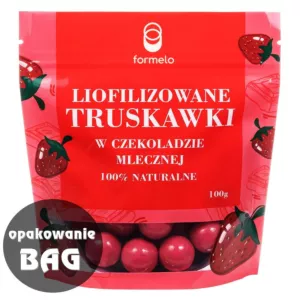 Liofilizowana truskawka w czekoladzie mlecznej 100g