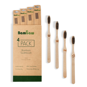 Bambaw Zestaw bambusowych szczoteczek do zębów Hard (4szt)