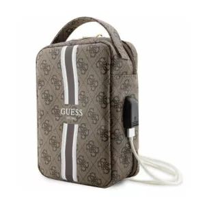 Guess 4G Printed Stripes Travel Universal Bag - Organizer na akcesoria (Brązowy)