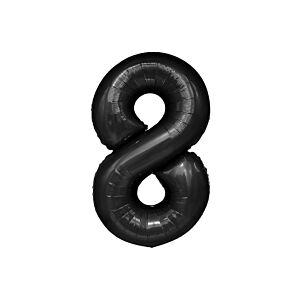 Balon foliowy "cyfra 8", czarna, 100 cm [balon na hel, cyfra duża, urodziny]