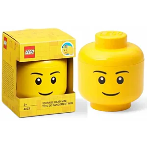 4033 - LEGO Pojemnik w kształcie głowy jasnożółtej minifigurki chłopca 0,36L