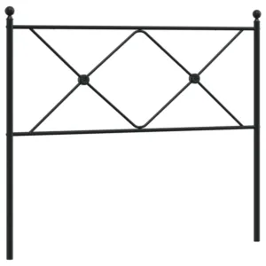 Metalowe wezgłowie, czarne, 100 cm